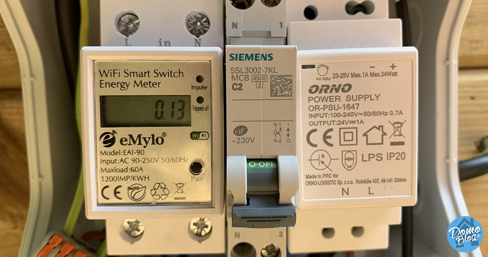 Disjoncteur smart connecté, compteur d'énergie kWh, 2P, 63A, TUYA
