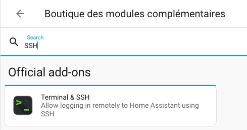 recherche-integration-ssh-moduules-complementaire-domotique-home-assistant